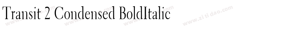 Transit 2 Condensed BoldItalic字体转换